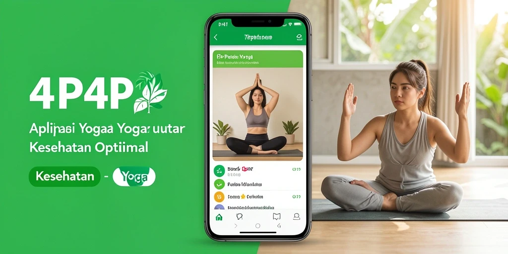 Tampilan antarmuka aplikasi Yoga 4P4P dengan berbagai fitur menarik.
