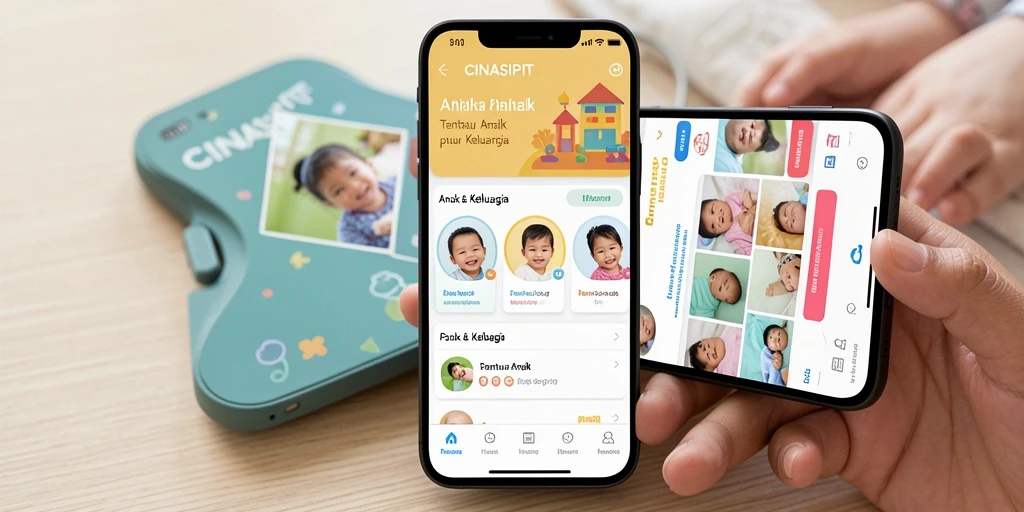 Tampilan antarmuka CINASIPIT untuk pemantauan anak.