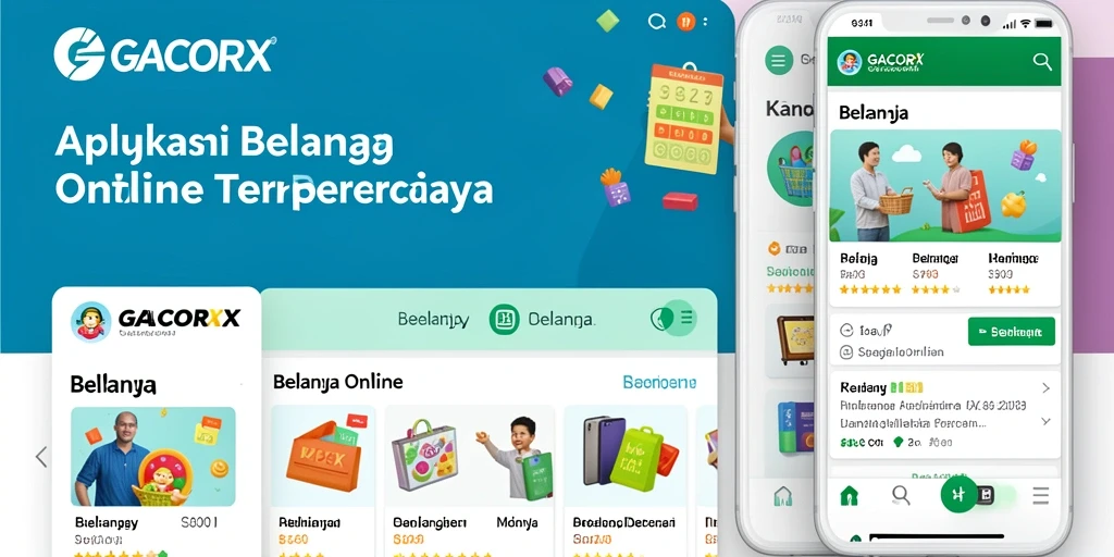Tampilan antarmuka aplikasi GACORX untuk belanja online.