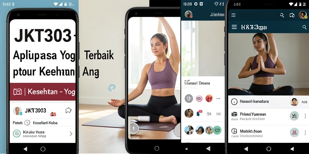 Antarmuka aplikasi JKT303 yang intuitif untuk latihan Yoga.
