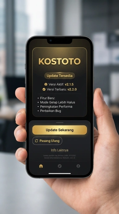Tampilan riwayat versi kostoto